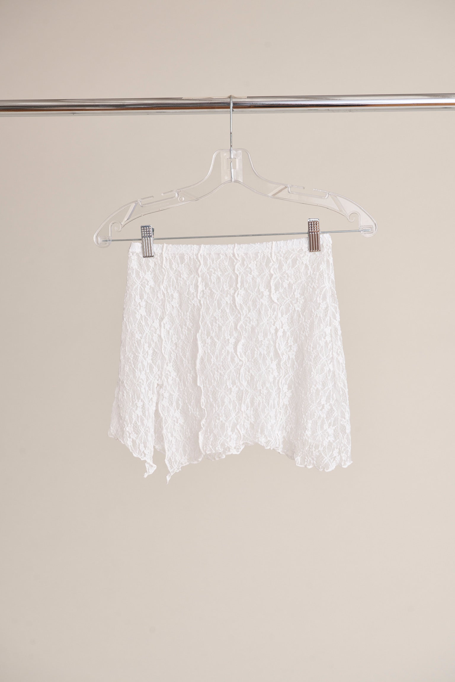 Aria Lace Mini Skirt in White