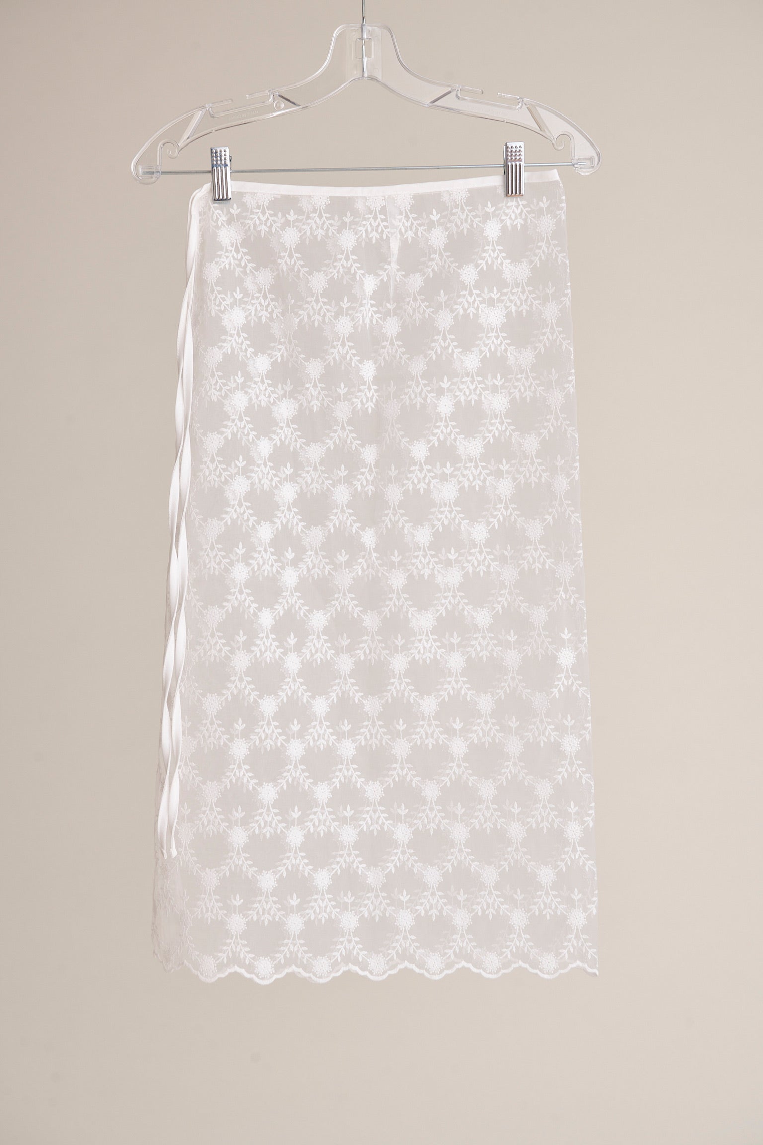 Kaia Lace Wrap Skirt in White