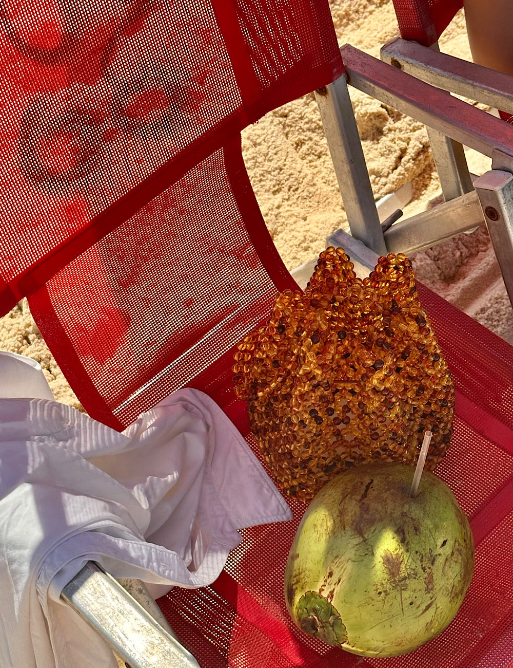 Gabi Beaded Bucket Bag