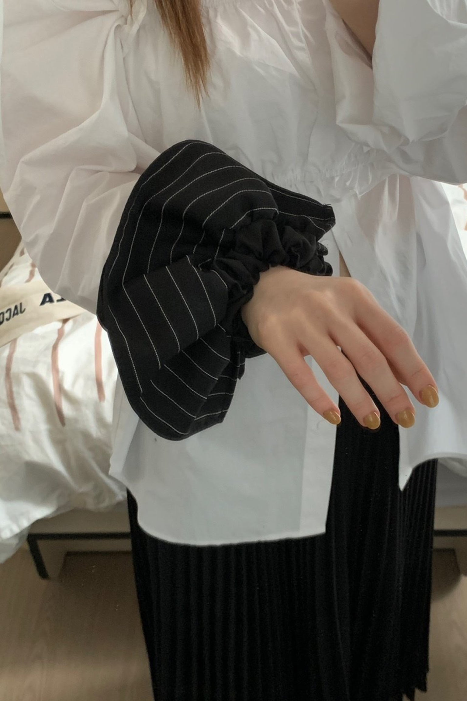Half Moon Stripe Scrunchie