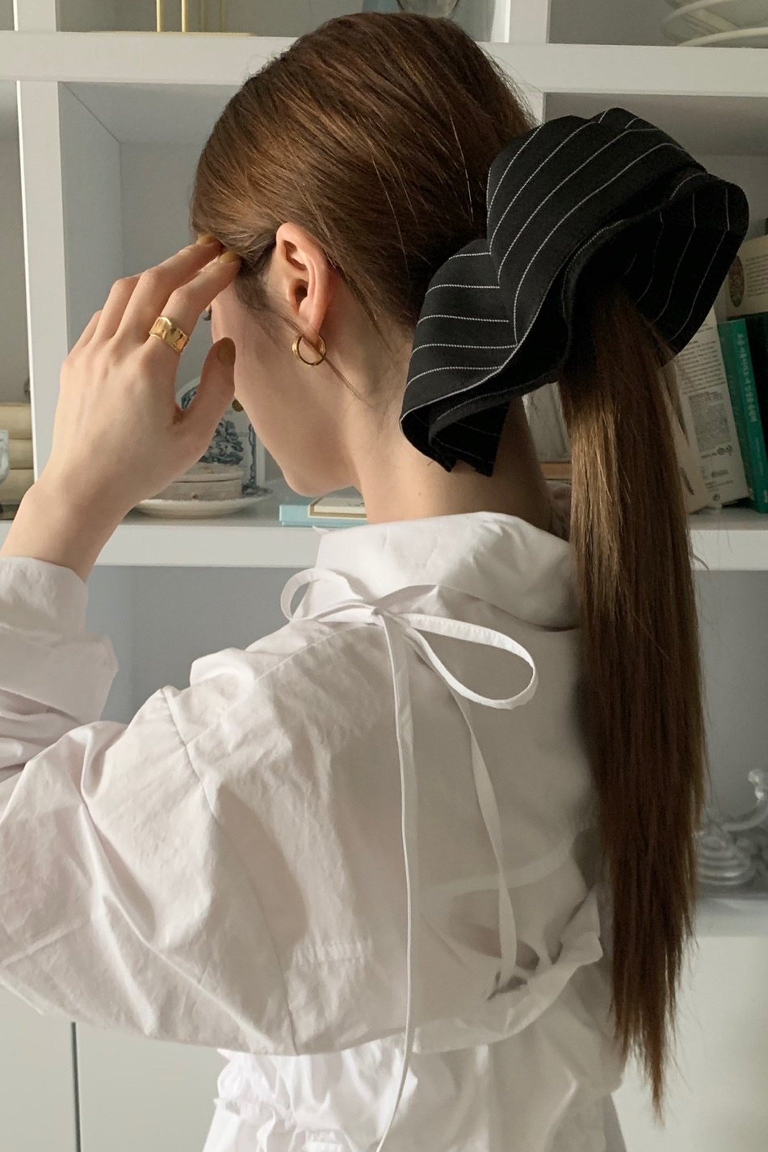 Half Moon Stripe Scrunchie