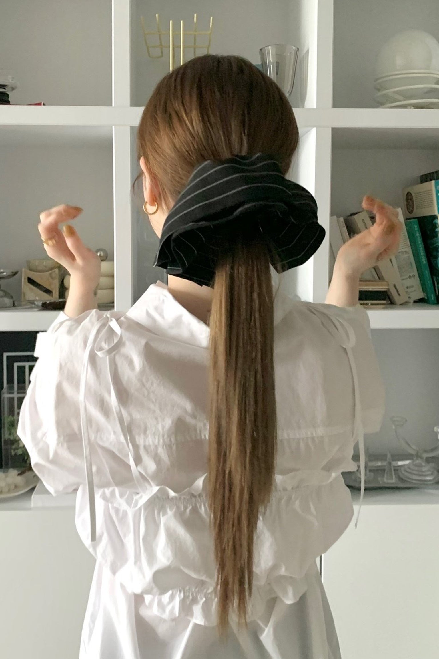 Half Moon Stripe Scrunchie