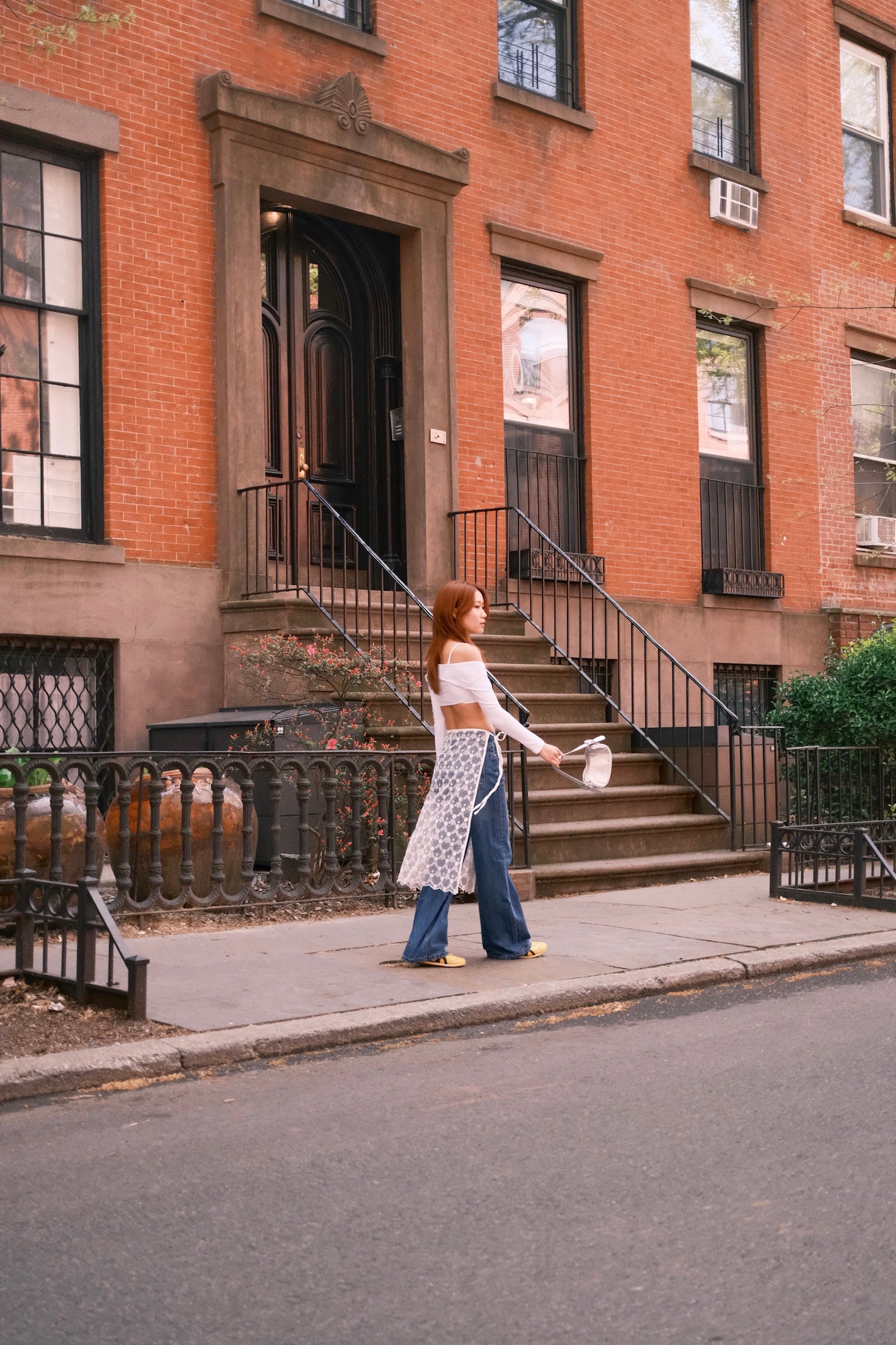 Kaia Lace Wrap Skirt in White