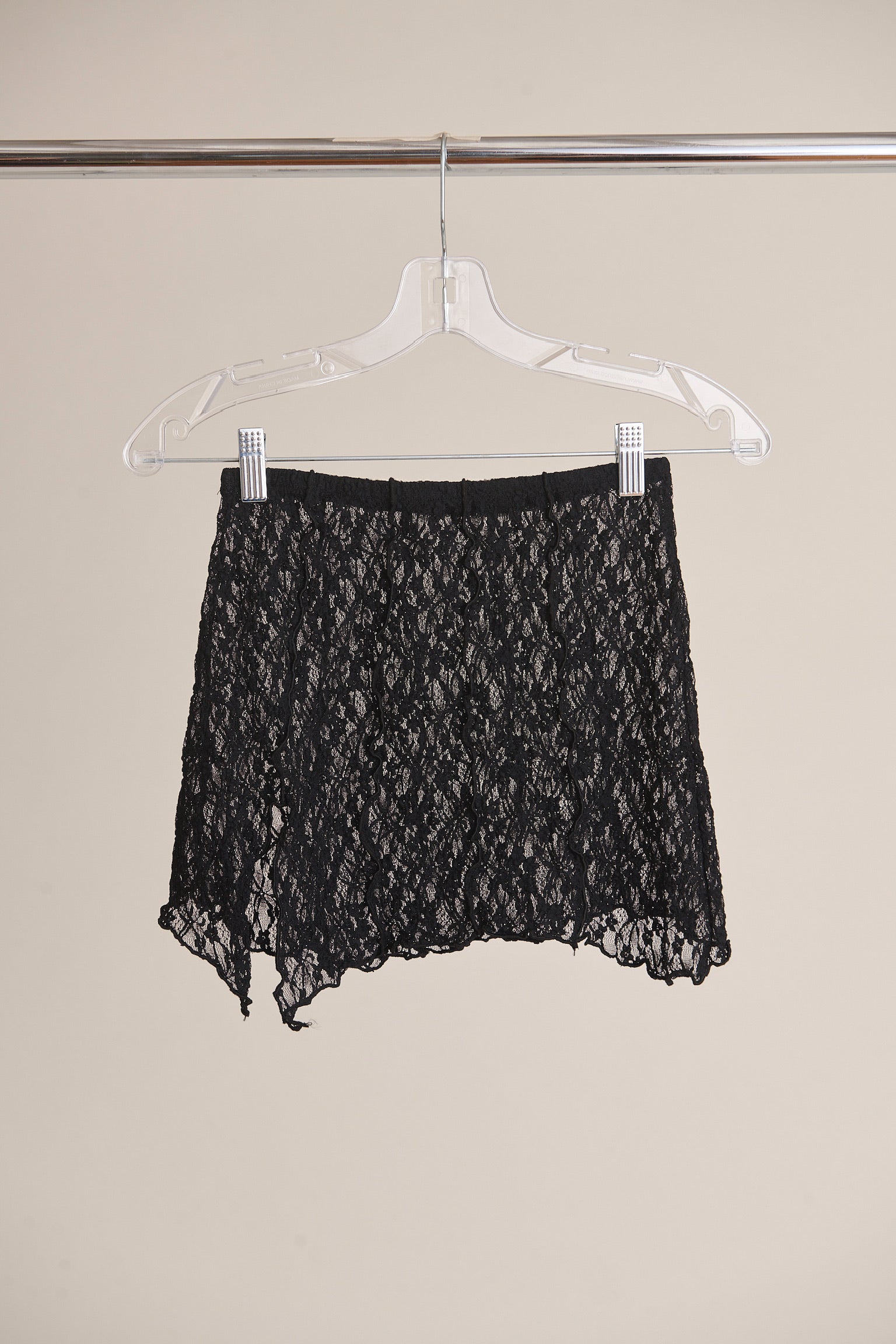 Aria Lace Mini Skirt in Black