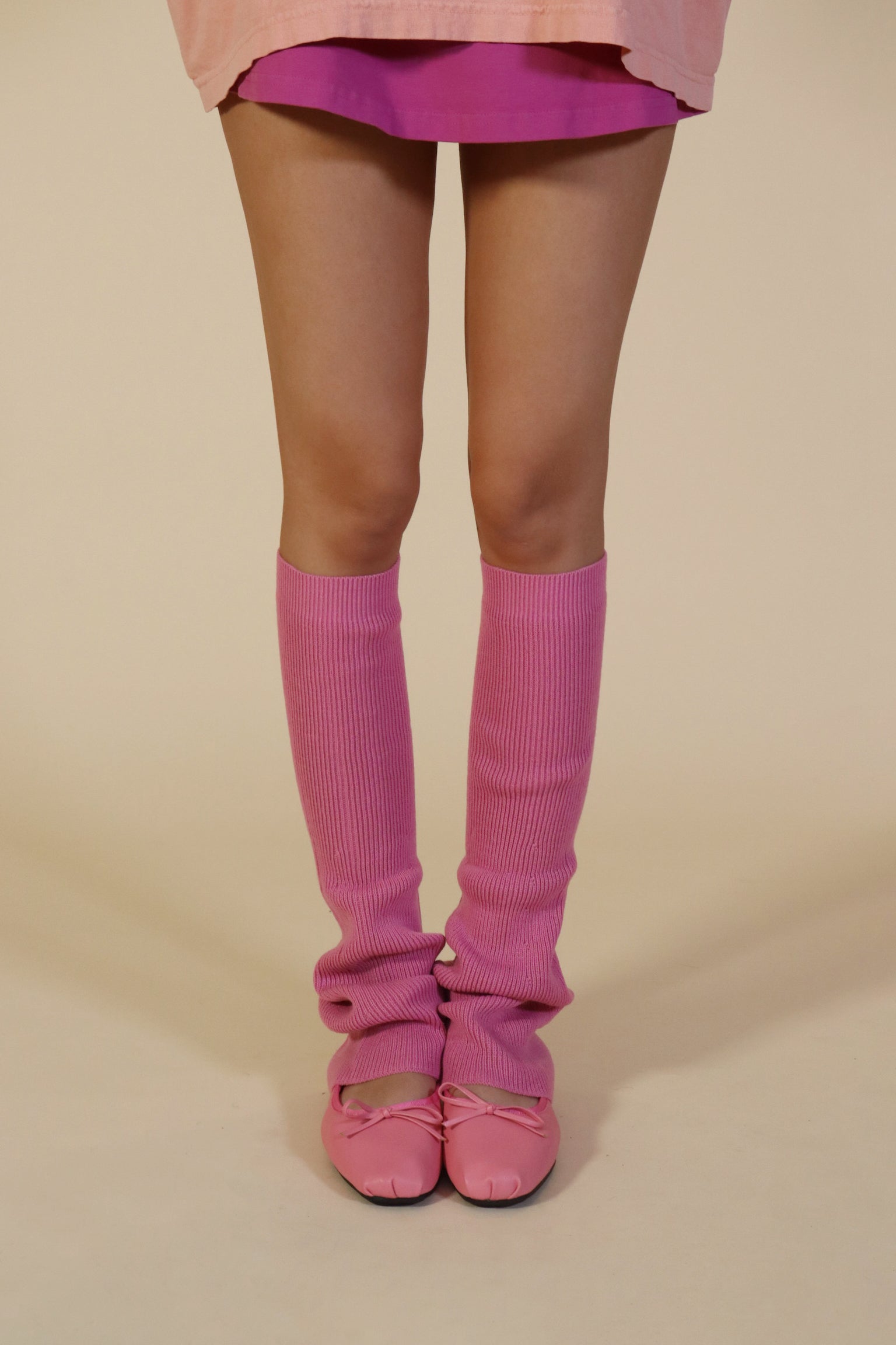 Angel Wool Leg Warmers in Pink