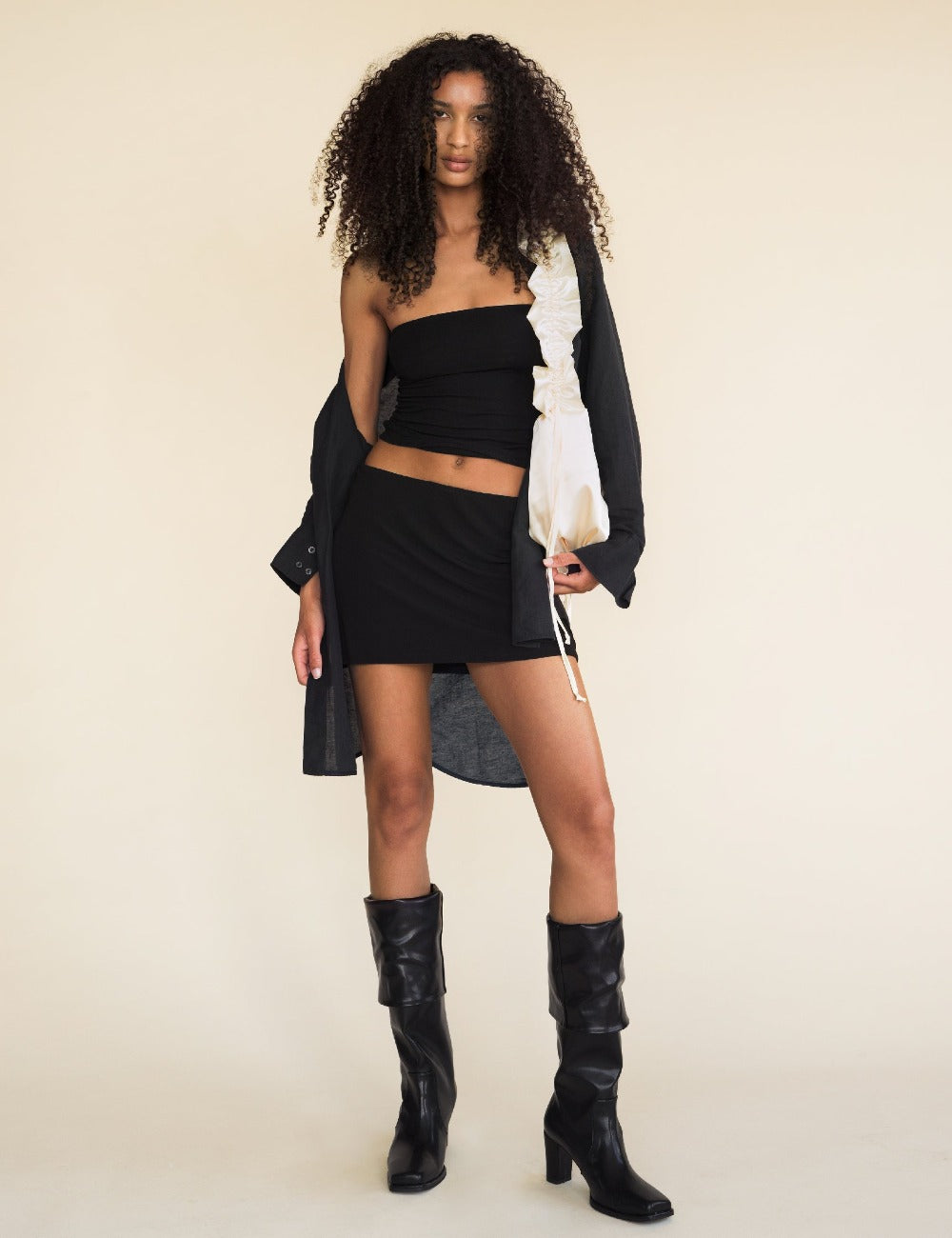 Black mid cheap calf boots