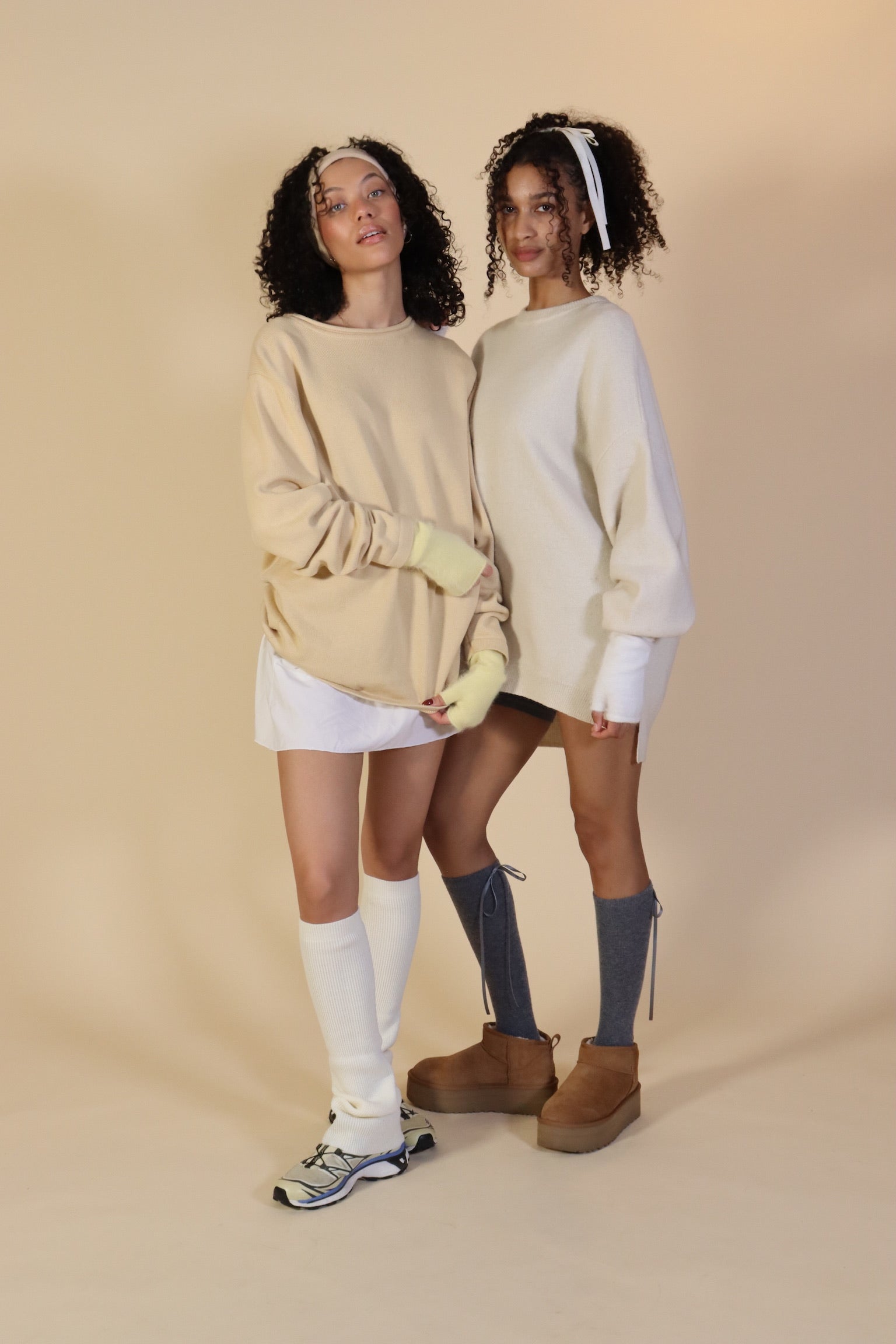 Haze Furry Fingerless Arm Warmer in Lemon