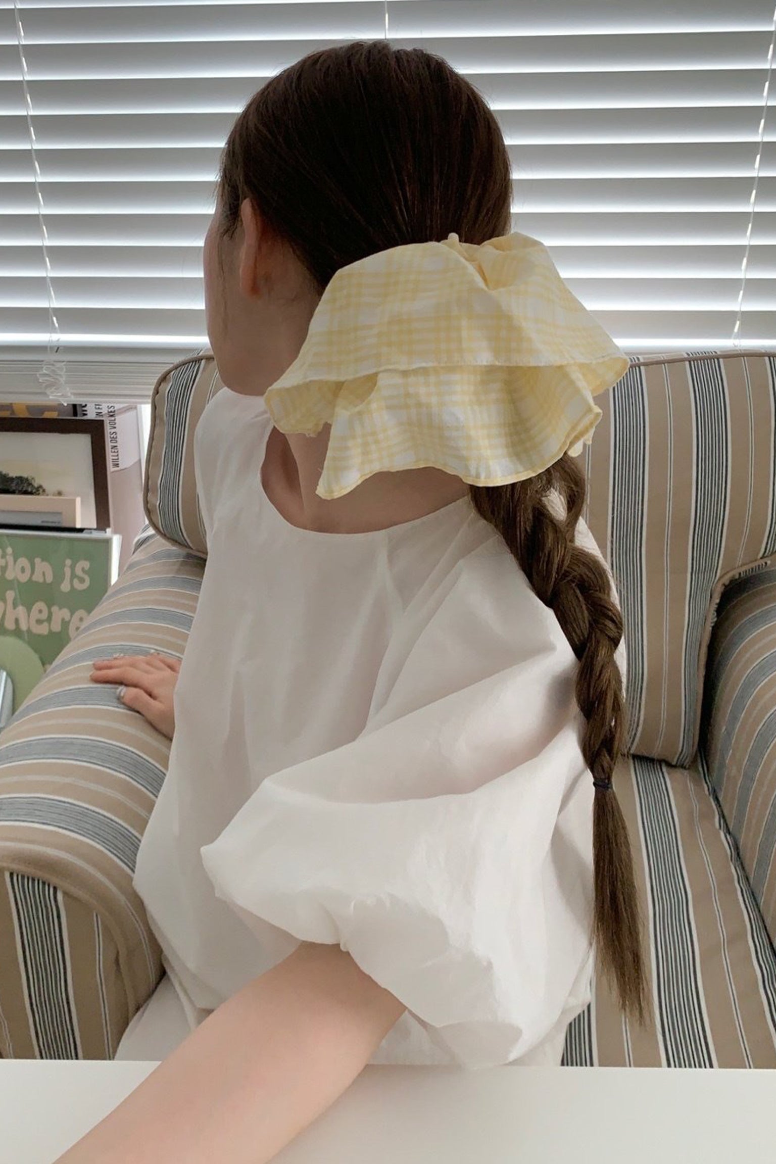 Half Moon Plaid Scrunchie